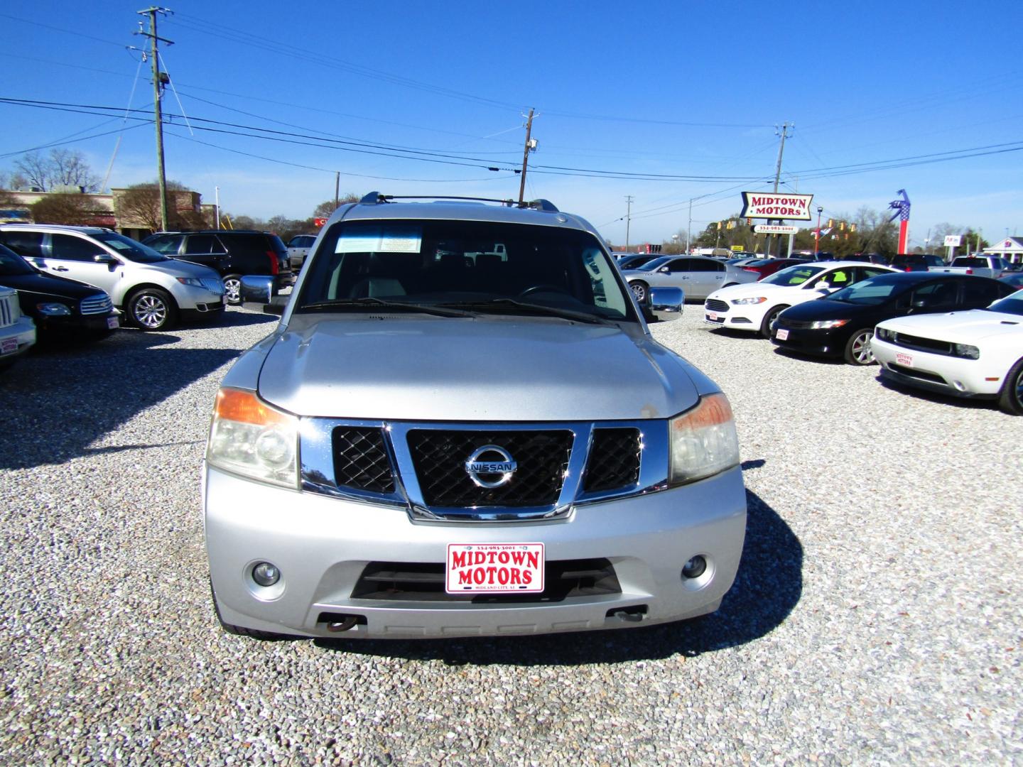 2011 Silver /Black Nissan Armada SL 2WD (5N1BA0ND4BN) with an 5.6L V8 DOHC 32V FFV engine, Automatic transmission, located at 15016 S Hwy 231, Midland City, AL, 36350, (334) 983-3001, 31.306210, -85.495277 - Photo#1